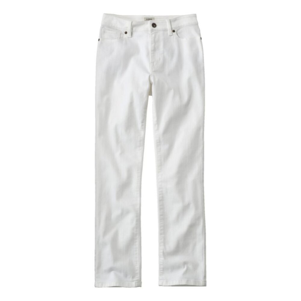 NWT LL Bean Womens Petite Size 16 16P High-Rise Slim-Leg Ankle True Shape Jeans